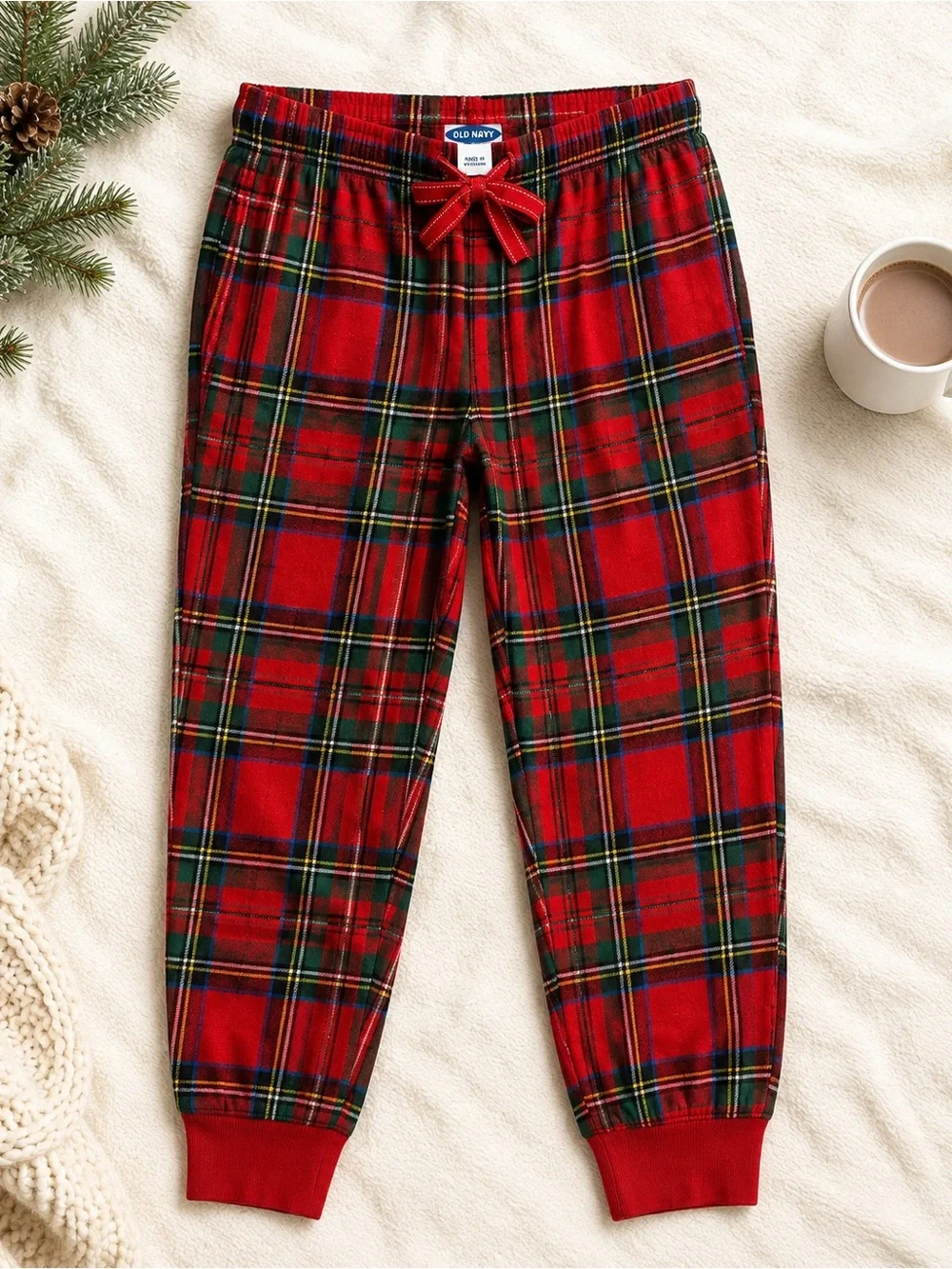 Old Navy Kids Red Tartan Plaid Pajama Pants